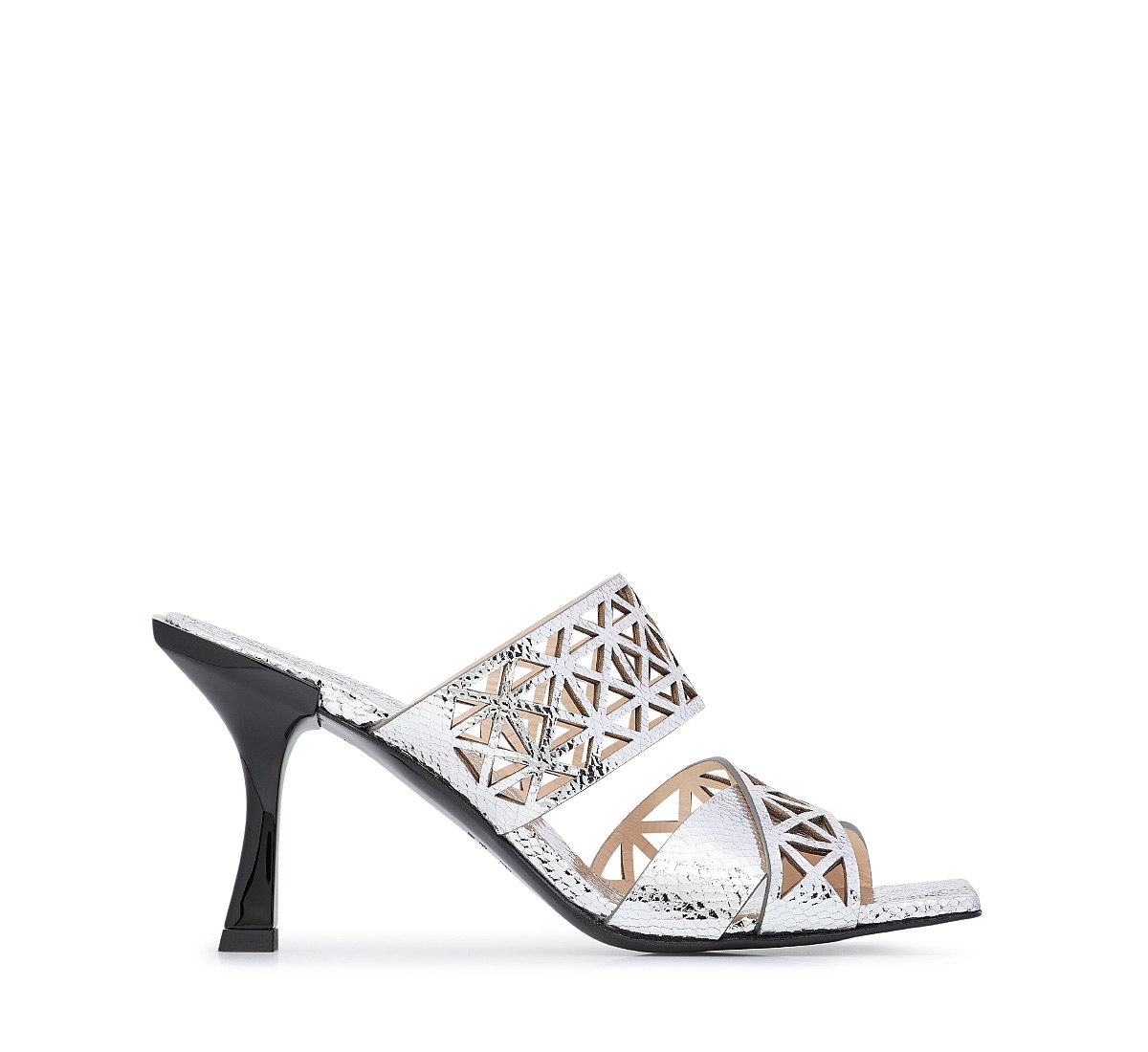 Open-toe sandal with heel