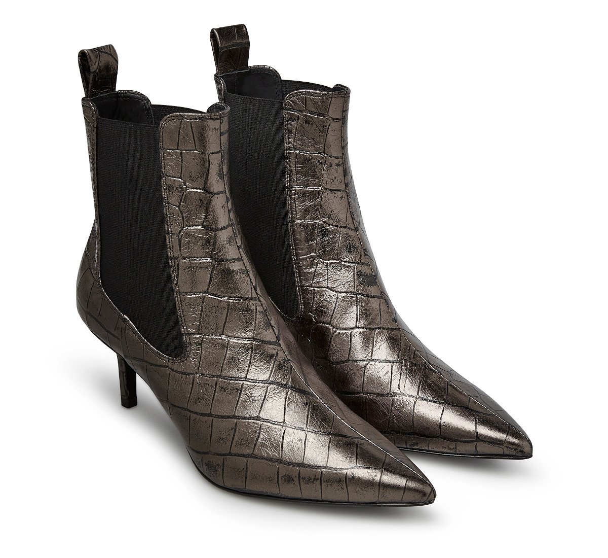 Fabi ankle boot in crocodile print