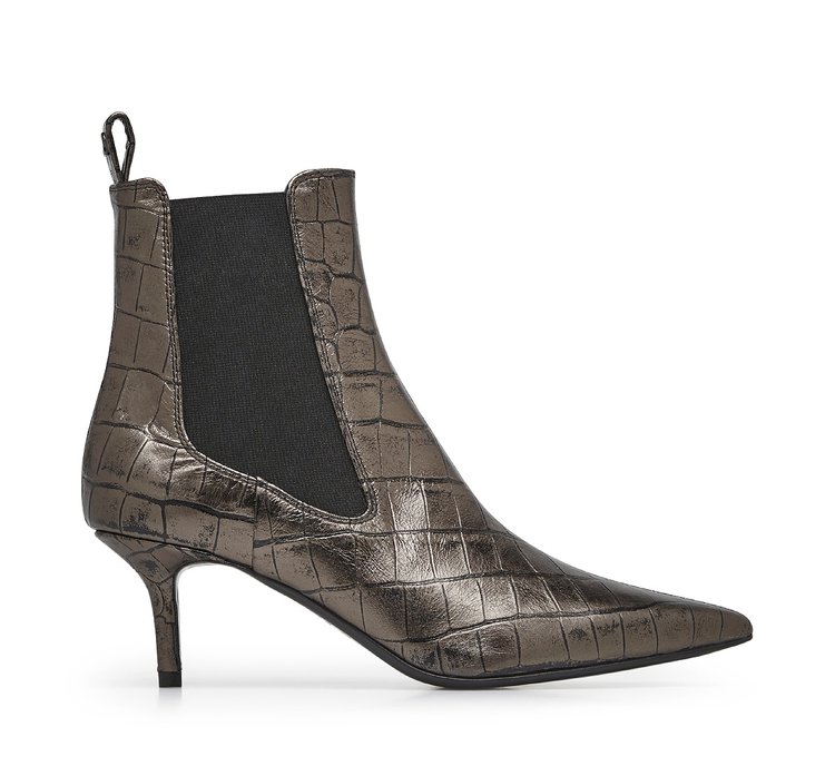 Fabi ankle boot in crocodile print