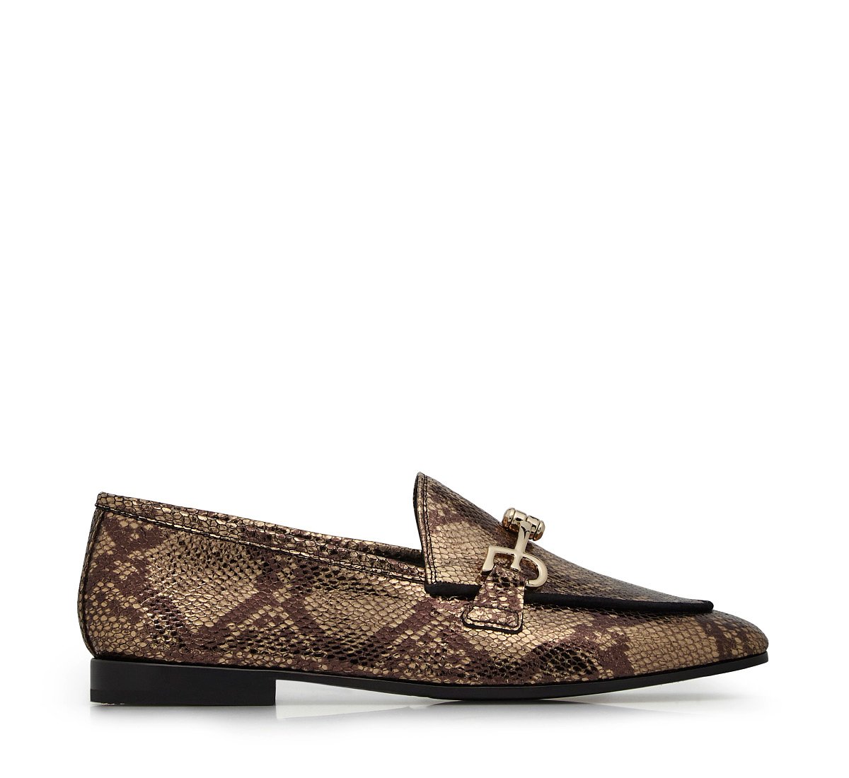 Fabi loafer in reptile print