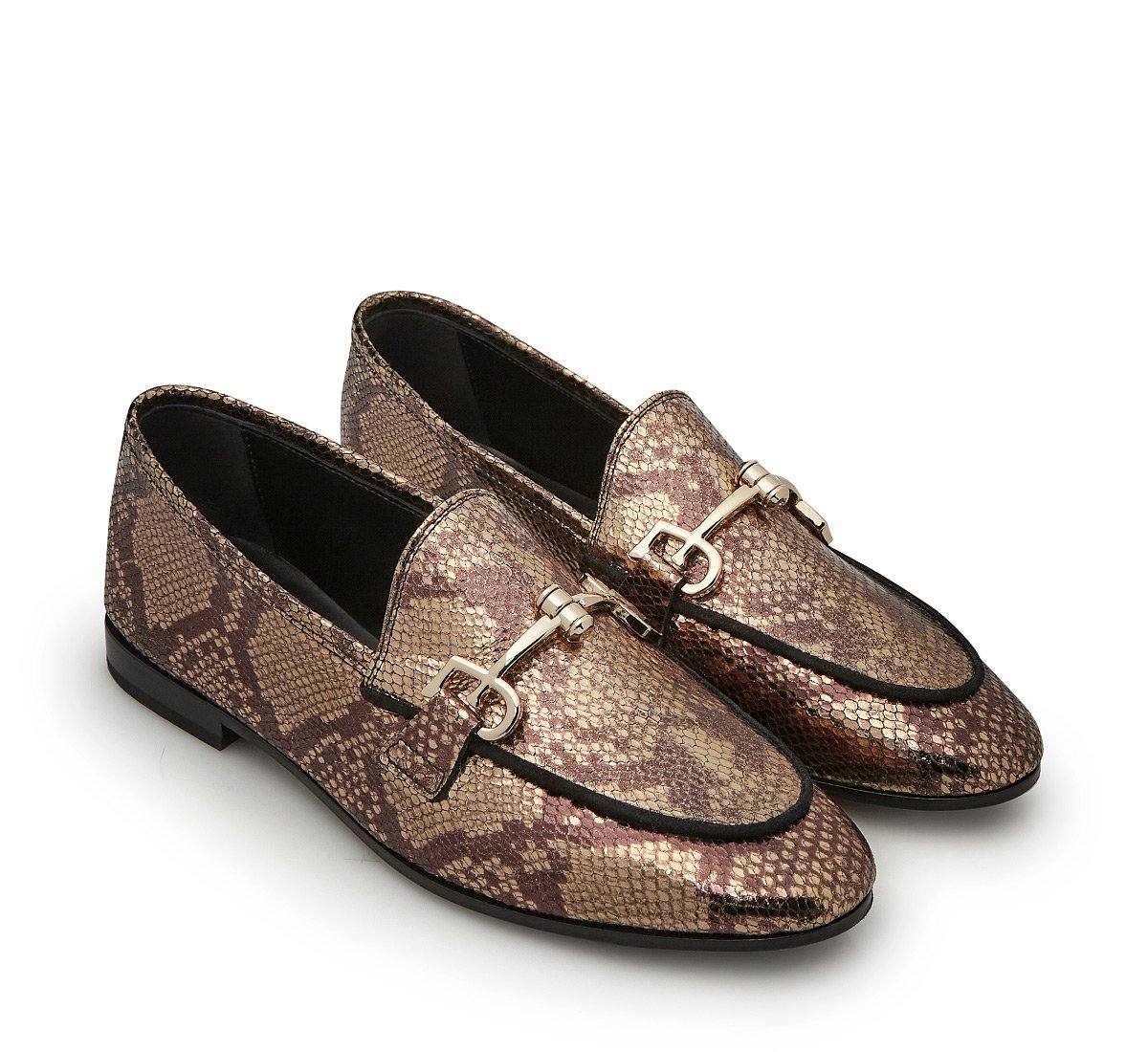 Fabi loafer in reptile print