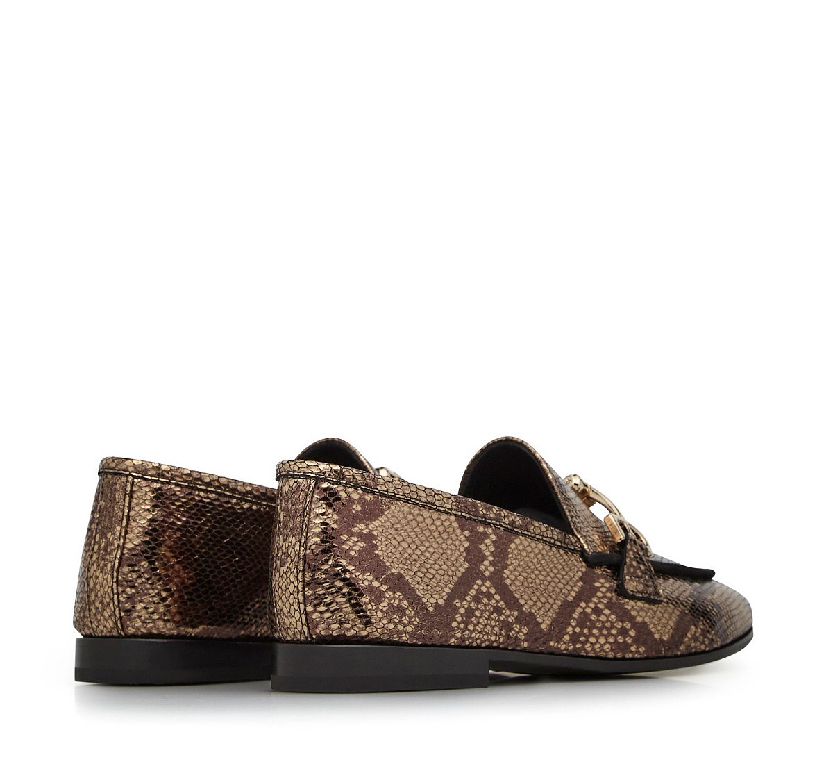 Fabi loafer in reptile print