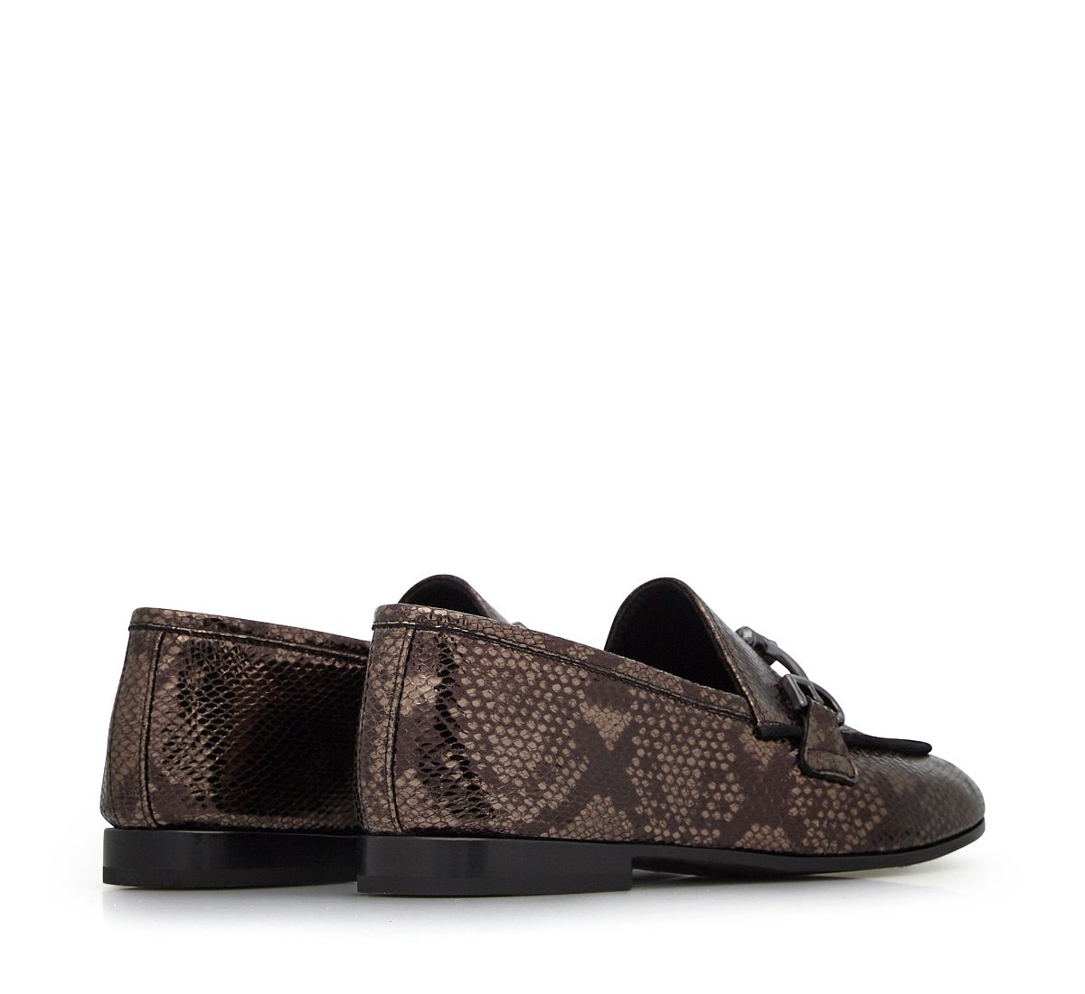 Fabi loafer in reptile print