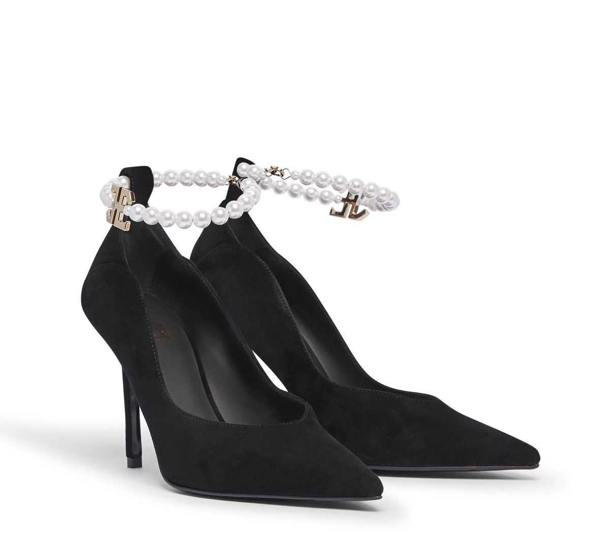 Fabi pump with a pearl ankle strap