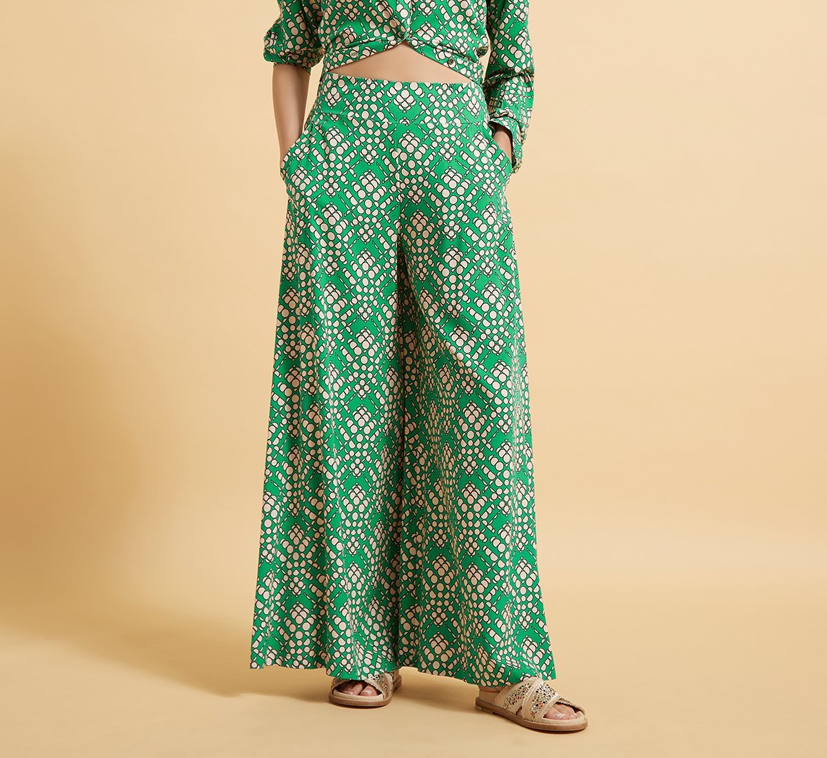 Printed palazzo pants