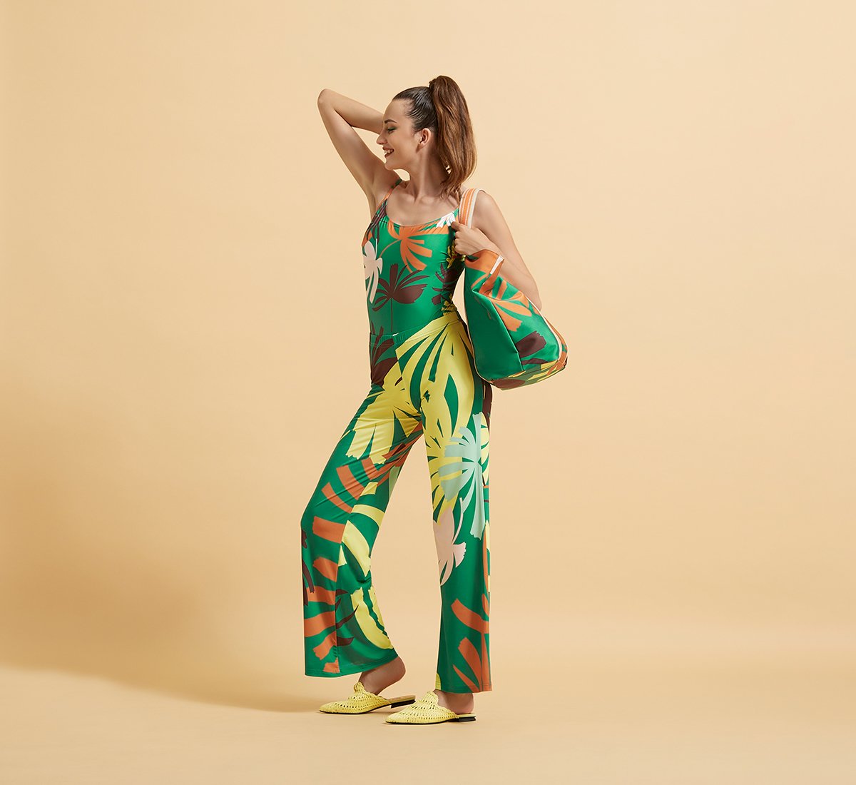 Tropical Print Pants