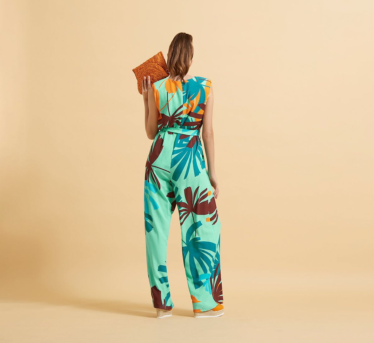 Tropical Print Jumpsuit